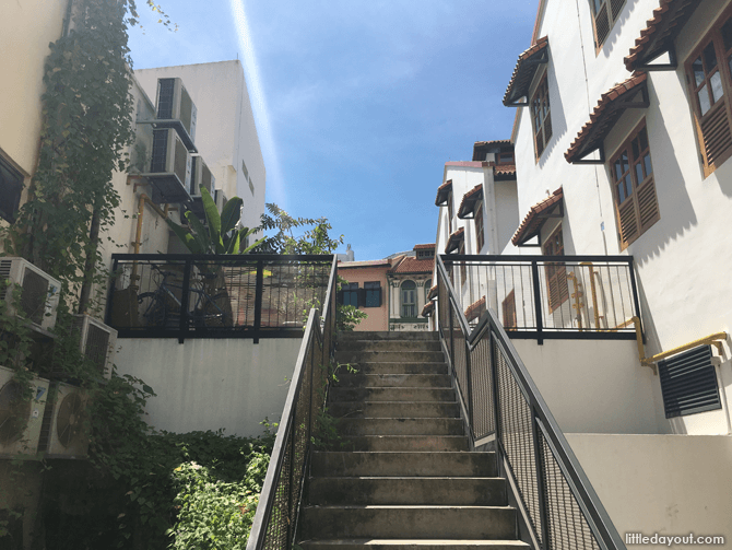 Picturesque stairway at Ann Siang Hill