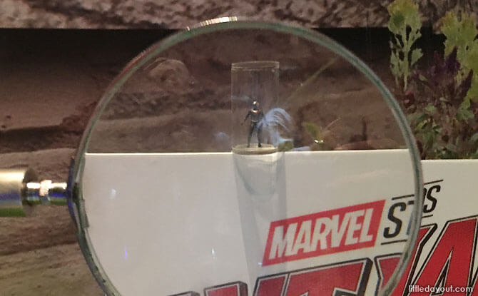 Ant-Man at the Marvel Exhibition in Singapore