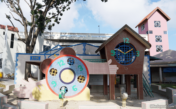 Alarm clock and clock tower in Bishan