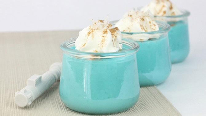 Blue Milk Pudding