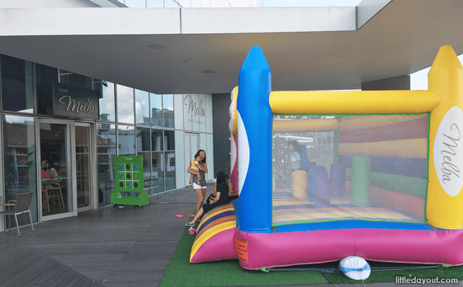 Bouncy Castle, Cafe Melba Mediapolis