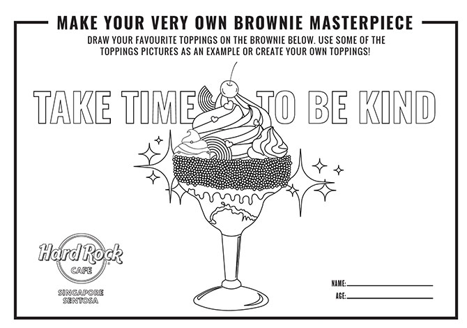 Hard Rock Café Singapore’s Brownie Colouring Contest