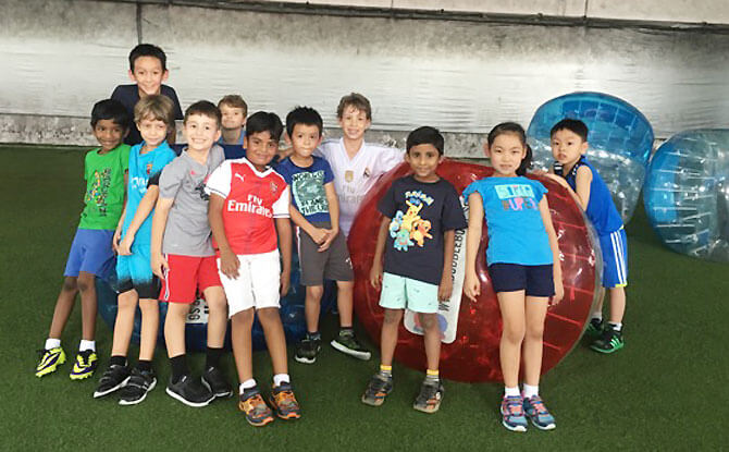 Have a bubble soccer party organised by The Fun Empire