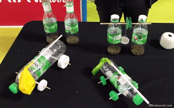 Simple machine making with bottles