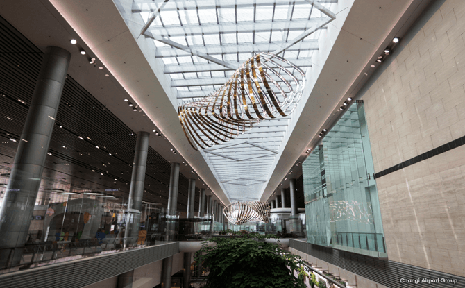 Petalclouds at the Central Galleria, Changi Airport Terminal 4