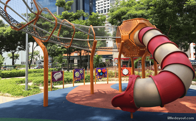 Slide at the City Square Mall Elevated Playground