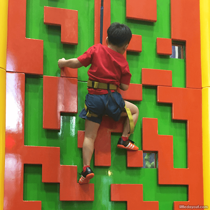 Climbing at Clip 'n Climb