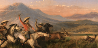 Raden Saleh's Six Horsemen Chasing Deer