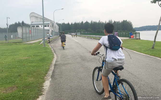 Cycling across the dam