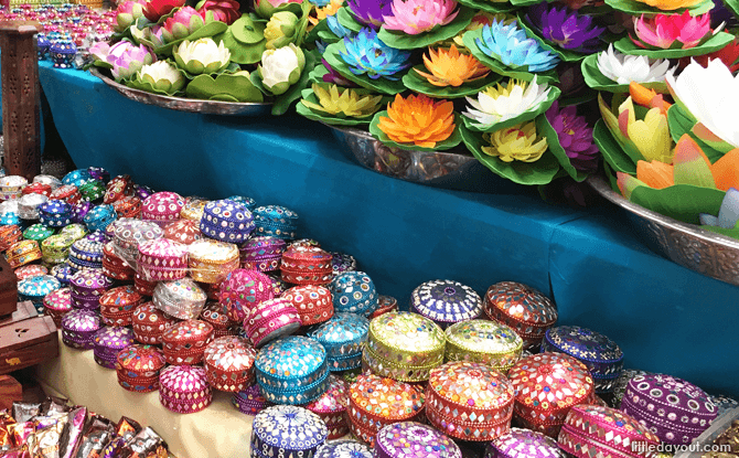 Brightly coloured ornaments