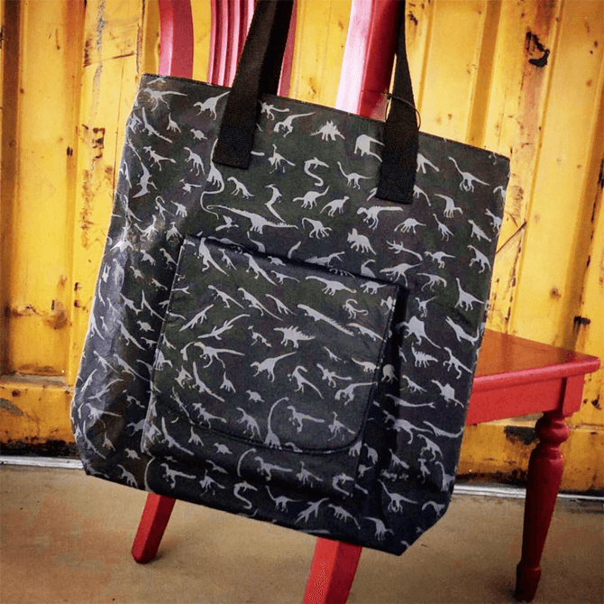 Dino Tyvek Tote Bag by Sheng Jie