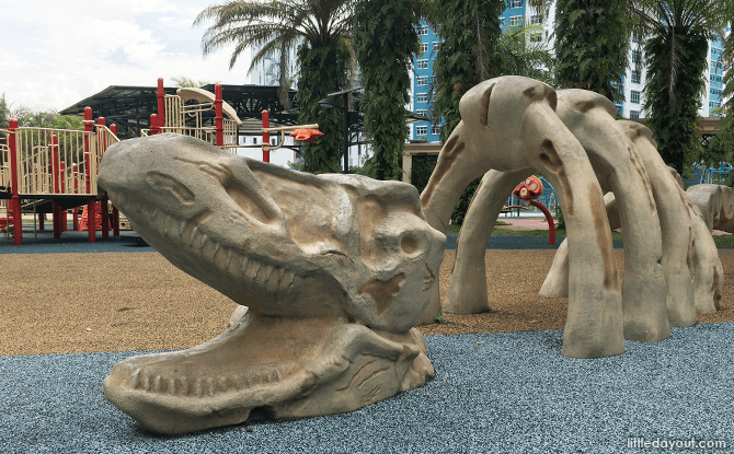 Dino bones at Canberra Park