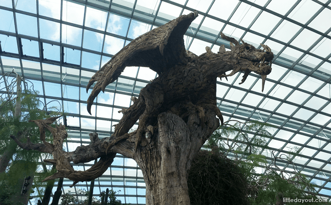 Dragon sculpture, Gardens by the Bay Flower Dome