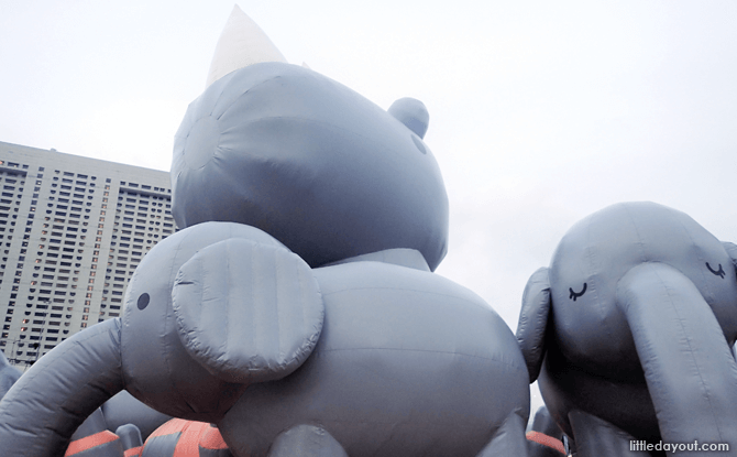 Elephants and Rhino Inflatables