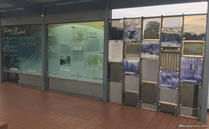 Information panels at Heritage Bridge, Lower Seletar Reservoir Park
