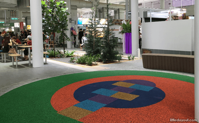 Hopscotch area at Yishun Park Hawker Centre