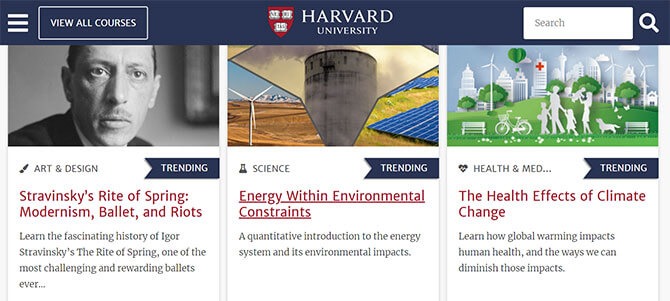 Harvard University’s Free Courses