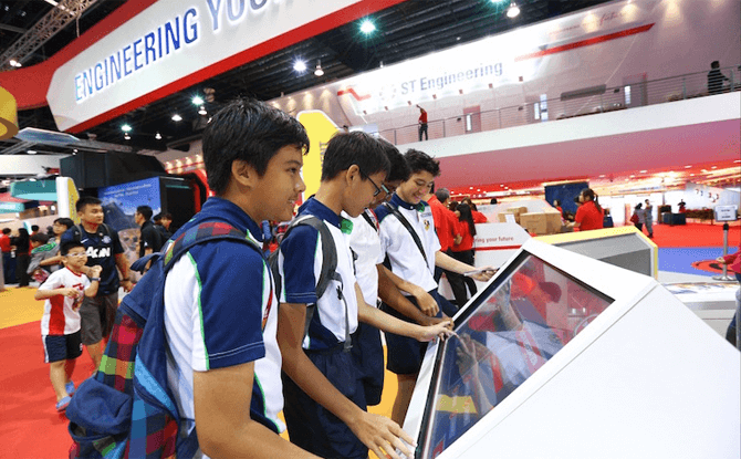 Indoor Exhibits at Singapore Airshow