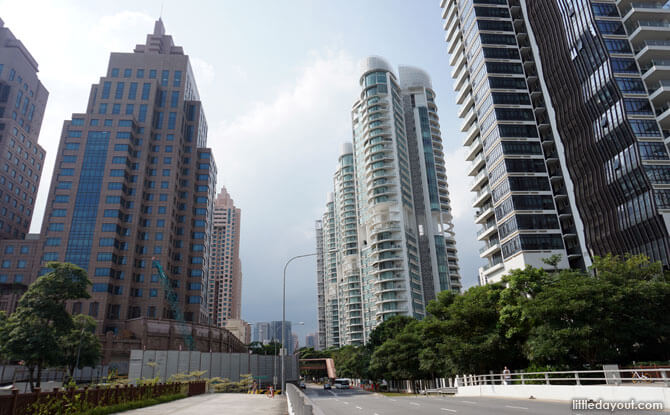 View of Kim Seng Road with Great World City on the left.