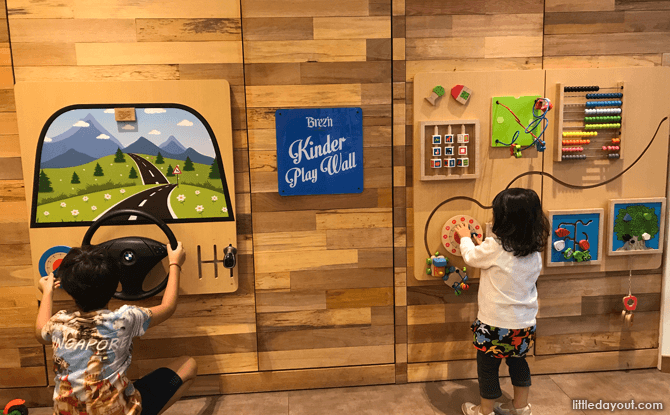 Wooden Kinder Play Wall at Brez'n