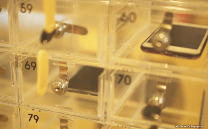 Mobile Device Lockers At McDonald’s Marine Cove