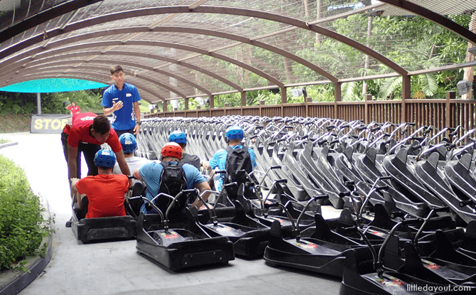 Instruction area at Skyline Luge Sentosa