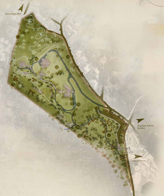 NParks Provides More Details About The Planned Gallop Extension At Singapore Botanic Gardens 1 Map of Singapore Botanic Gardens Gallop Extension