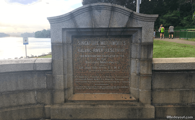 Lower Peirce Reservoir: Yabby Catching, Scenic Park and Boardwalk Strolls 2 Original stone laid at the opening of Kalang River Reservoir