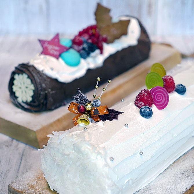 Log cakes from The Marmalade Pantry