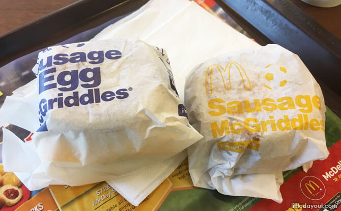 McDonald's Sasuage McGriddles: With And Without Egg