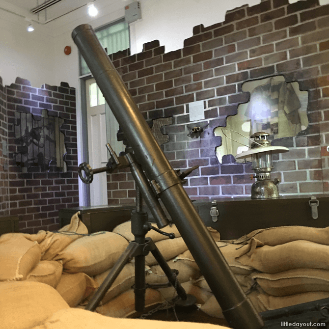 Collection of weapons at Reflections at Bukit Chandu