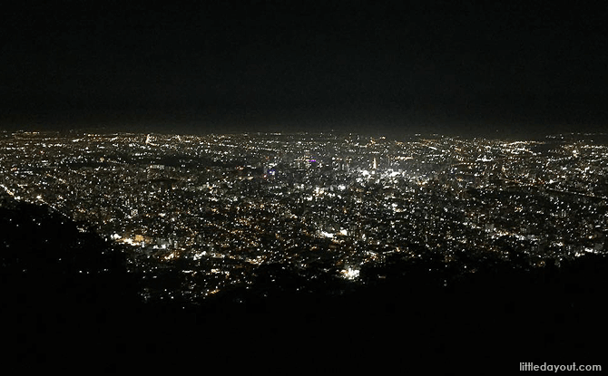 Night view of Hokkaido from Mount Moiwa