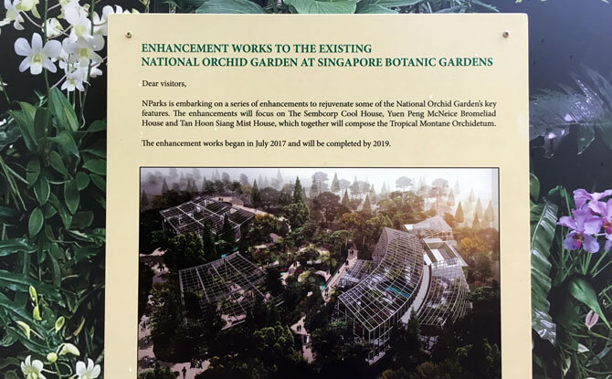 Closure of part of National Orchid Garden