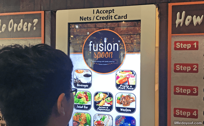 Order at the touch-screen kiosk