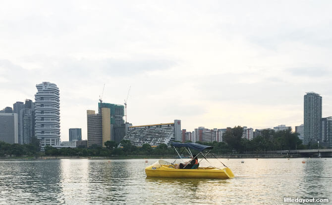 Pedal boat on the Kallang River