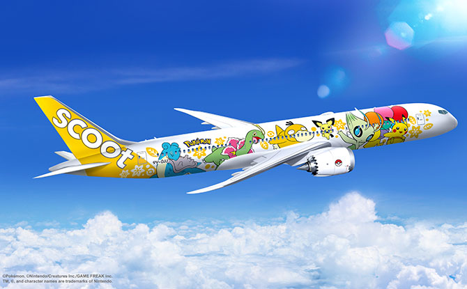 Scoot Pokémon Flights between Singapore, Tokyo and Seoul