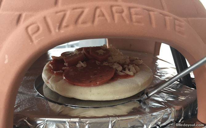 Rhombus Pizza: Make-Your-Own-Pizza Buffet Pizza in the oven