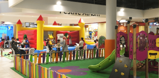 Bouncy castle at Our Tampines Hub basement