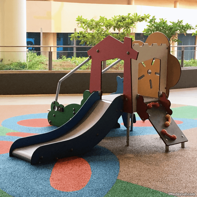 Play structure at OTH Open Air Playground on Level 2