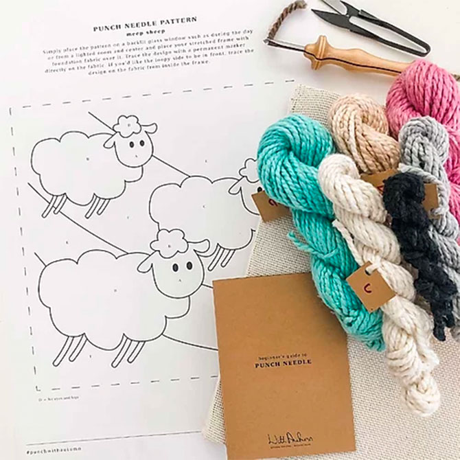 DIY Craft Kits To Get You Started On Your Next Therapeutic Hobby 1 Punch Needle Kits from WithAutumn