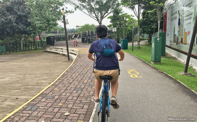 Cycling at Punggol Waterway