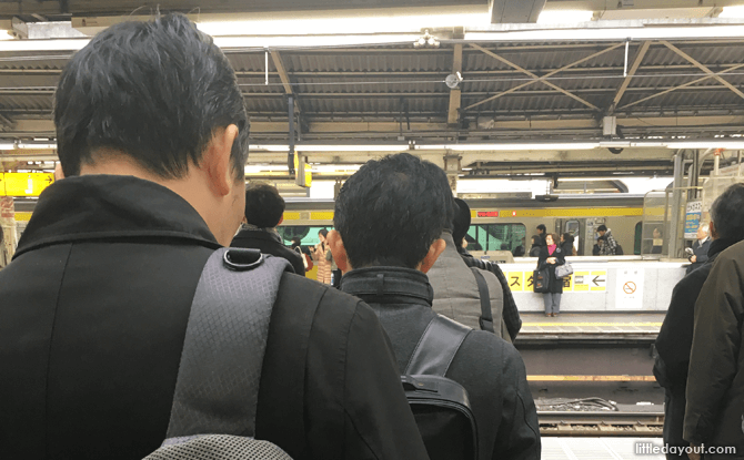 Queue for Trains in Tokyo