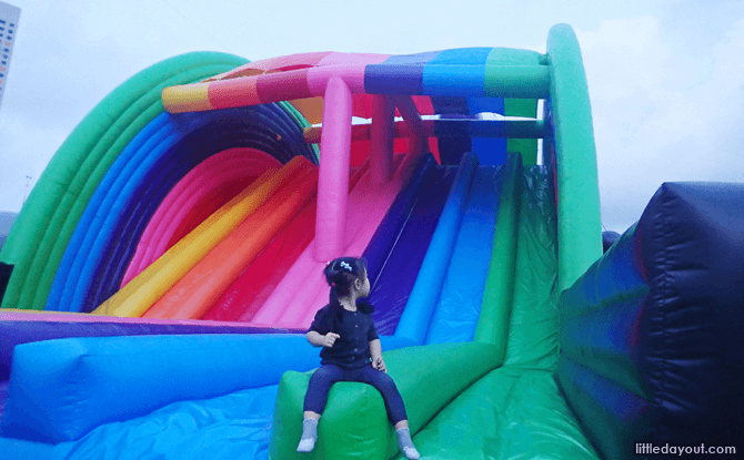 Chase the rainbow at Art-Zoo Inflatable Park 2018