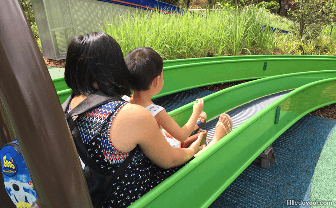 Curved roller slide at Admiralty Park Playground