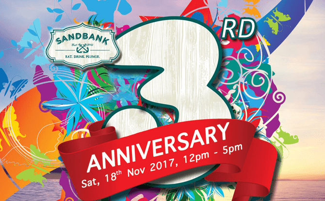 SandBank Turns 3 And Is Throwing A Kid-Friendly Party On 18 November 2017 Sandbank 3rd Anniversary Celebrations