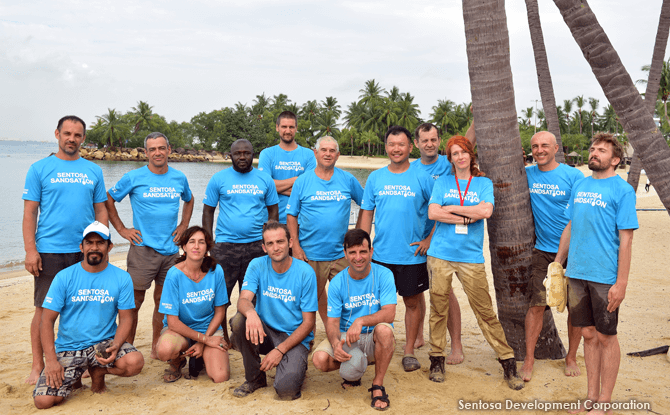 Sandmasters participating at the Sentosa International Sand Sculpting Championship