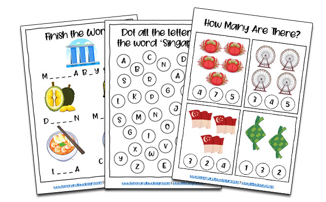 Free Singapore-Themed Activity Book For Kids: Do-The-Dot, Word Search & More