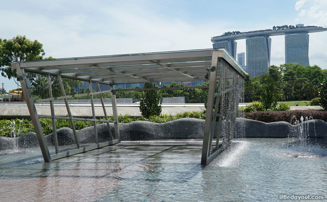 Square Water Shelter at Marina Barrage Water Playground