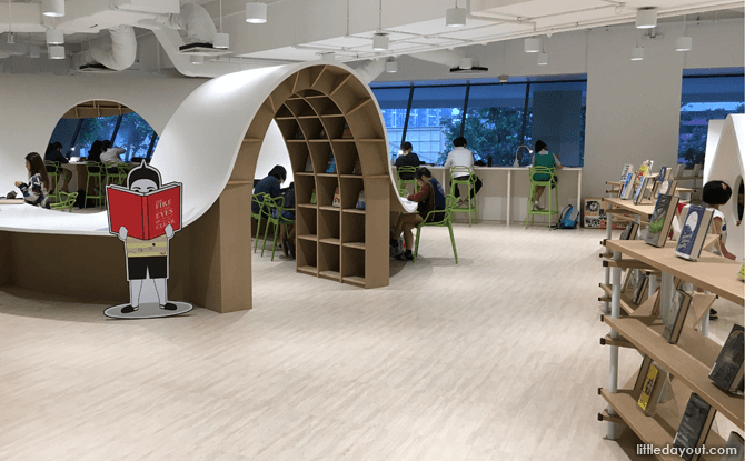 Reading areas at Bedok Public Library