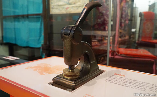 Stamping station at Peranakan Museum